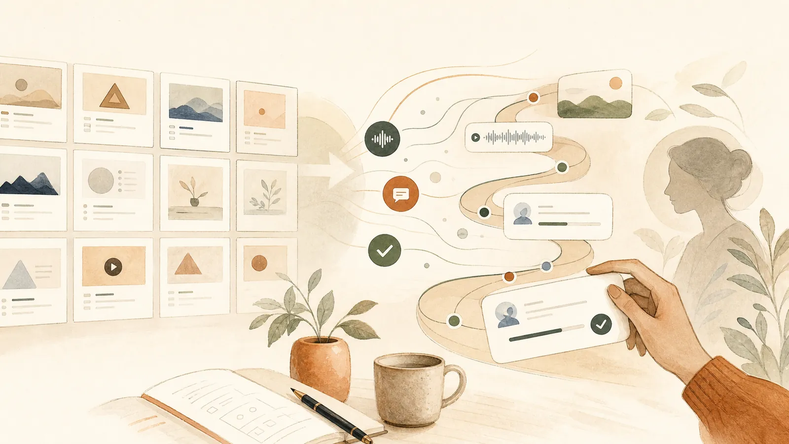 Static information products becoming personalized async coaching sessions guided by check-ins and progress signals.